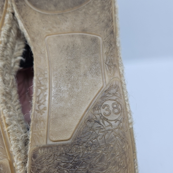 Baltarini BLT black lace open toe espadrille sandals EU 38 US 7 made in Spain - Picture 10 of 13